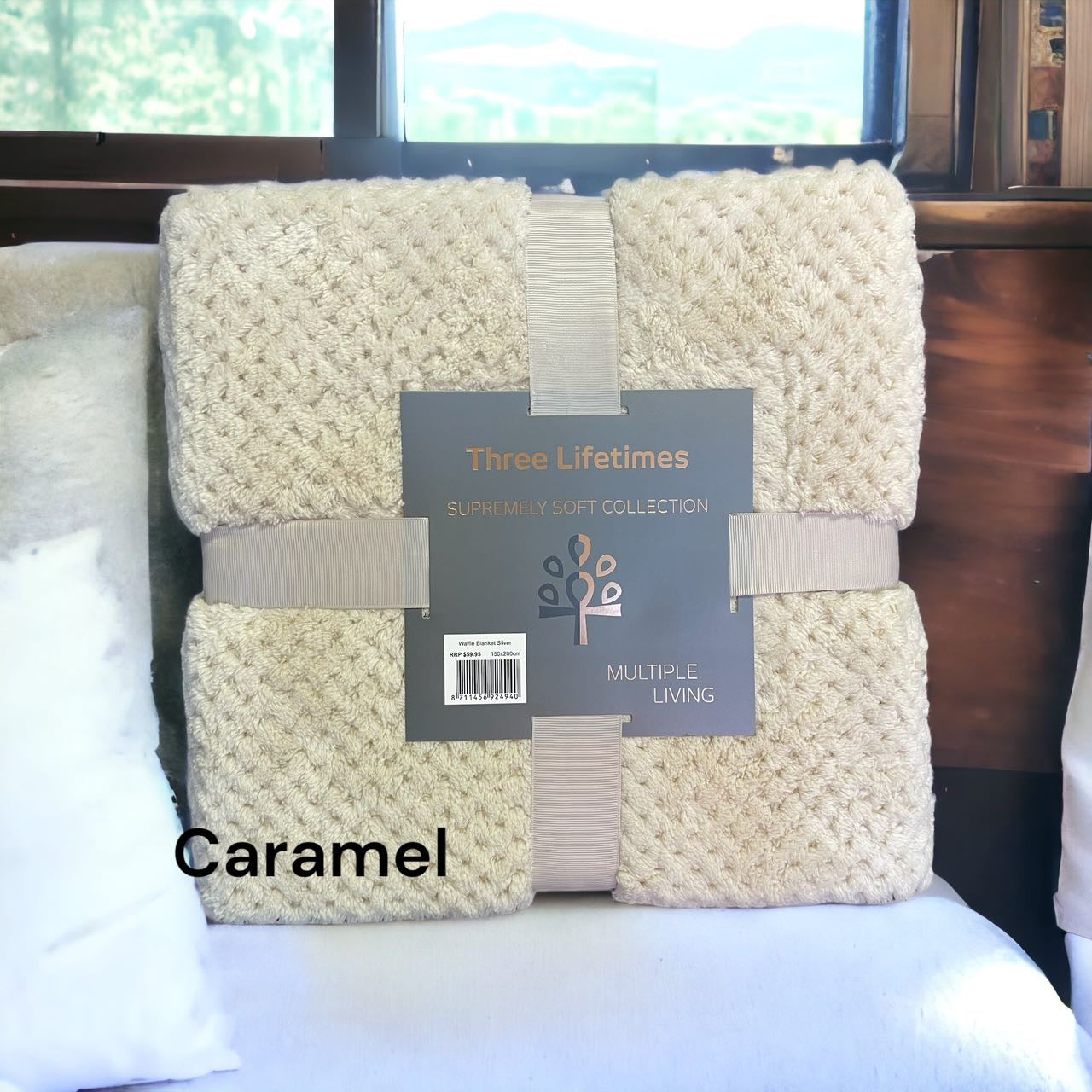 Supermely Soft Micro Fleece Waffle Blanket