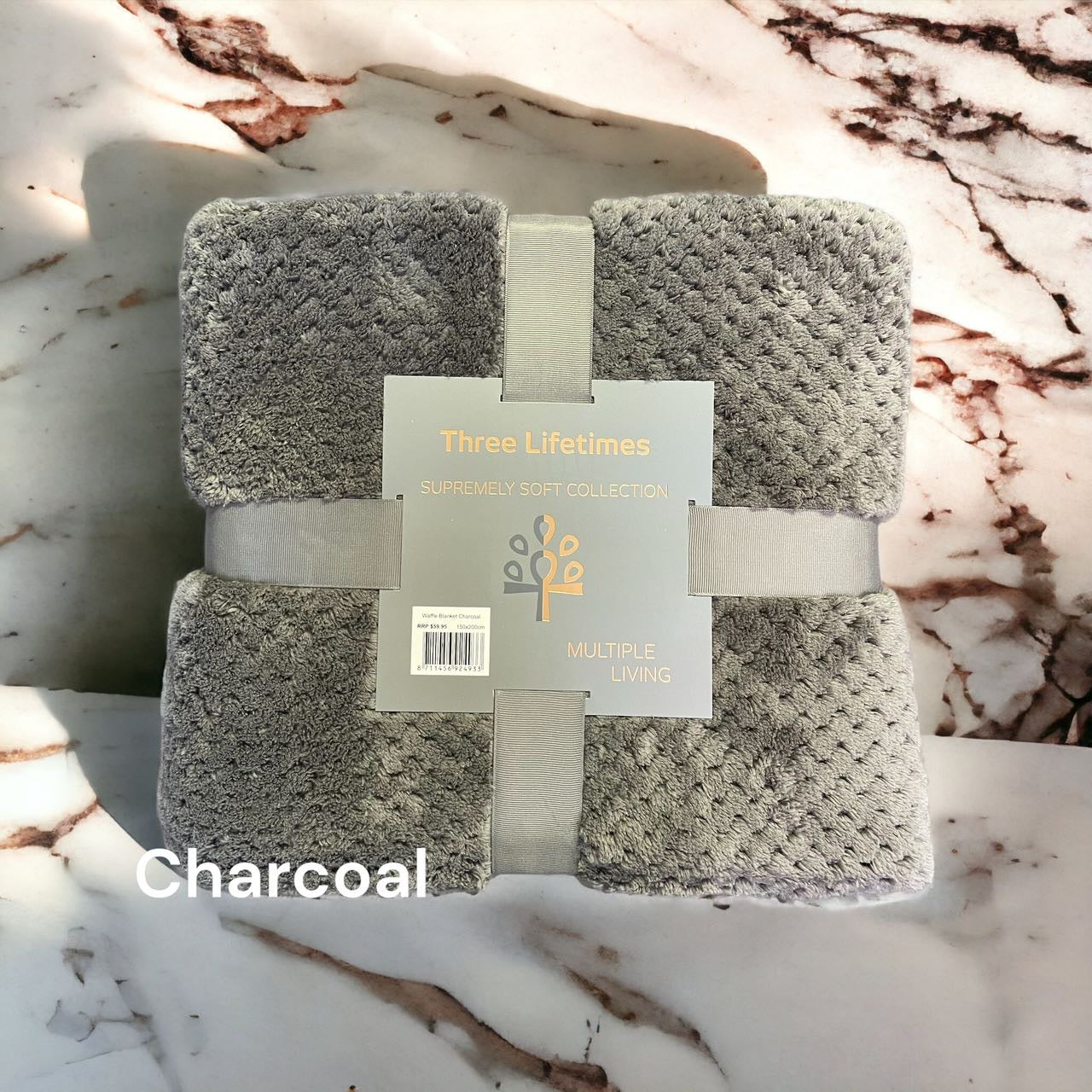 Supermely Soft Micro Fleece Waffle Blanket