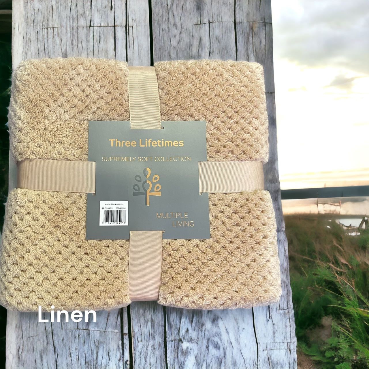 Supermely Soft Micro Fleece Waffle Blanket