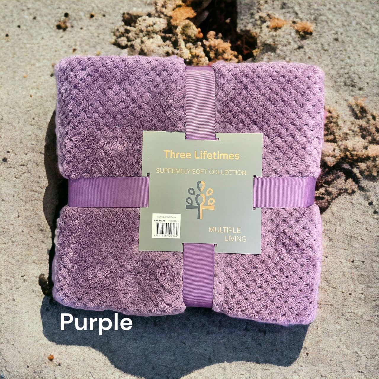 Supermely Soft Micro Fleece Waffle Blanket