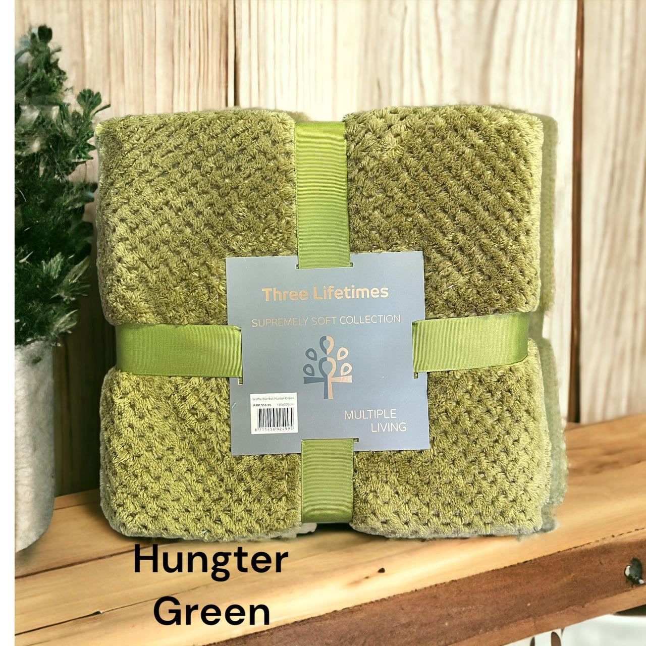 Supermely Soft Micro Fleece Waffle Blanket
