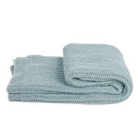 Chenille Woven Throw Blanket Reversible Soft Warm Breathable for Bed, Chair, Couch, Picnic, Camping, Beach, Travel (Light Green) BTL18162-light green