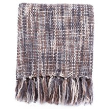 hrow Ultra Soft Warm Sleeping Cover Blanket Rug for Bedroom Sofa Office and Living Room 60"x 50", Blue&BrownBTL17094-Blue & Brown