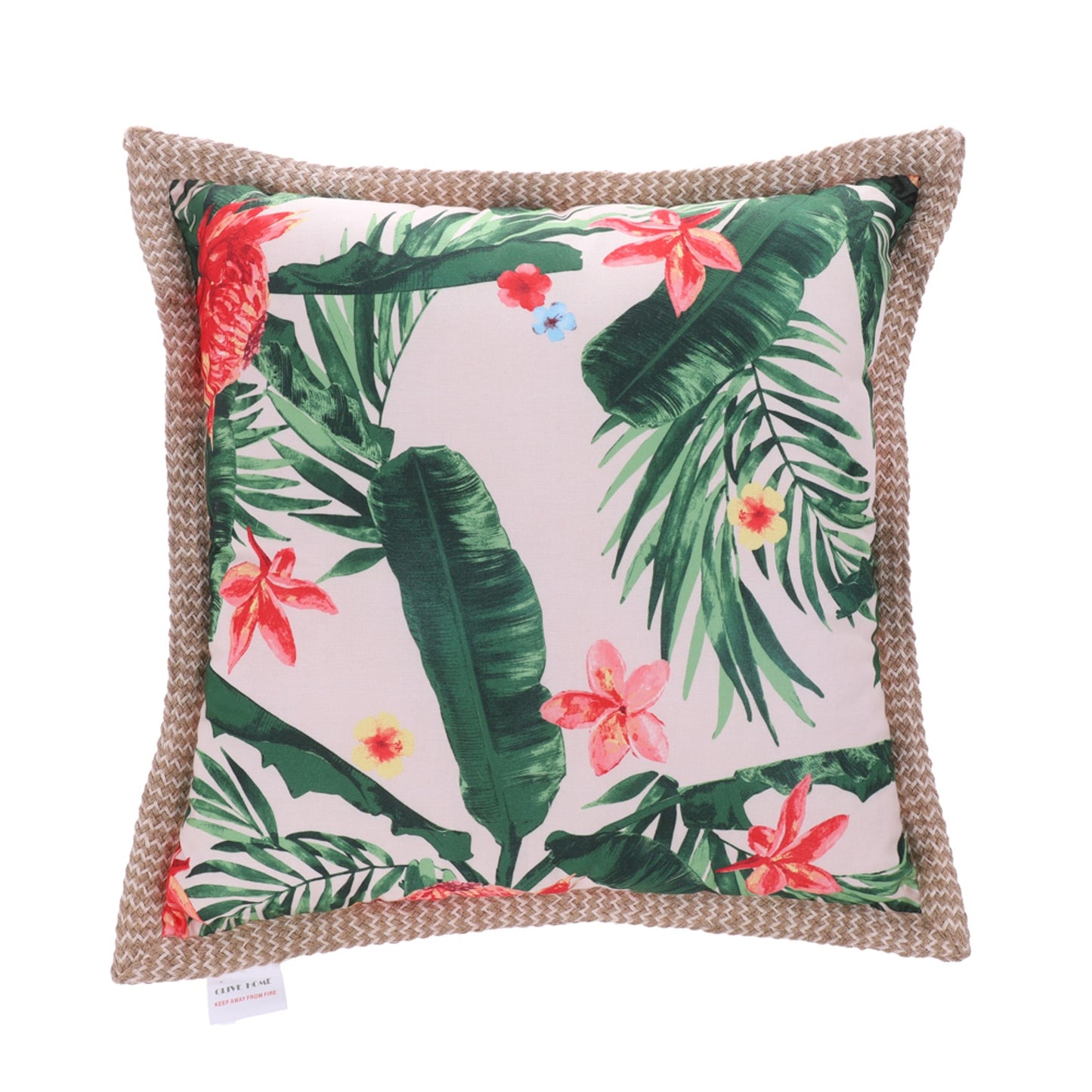 Beautiful Flower Pillow Covers Jungle Leaf Decorative Pillowcases Throw Cushion Covers for Sofa