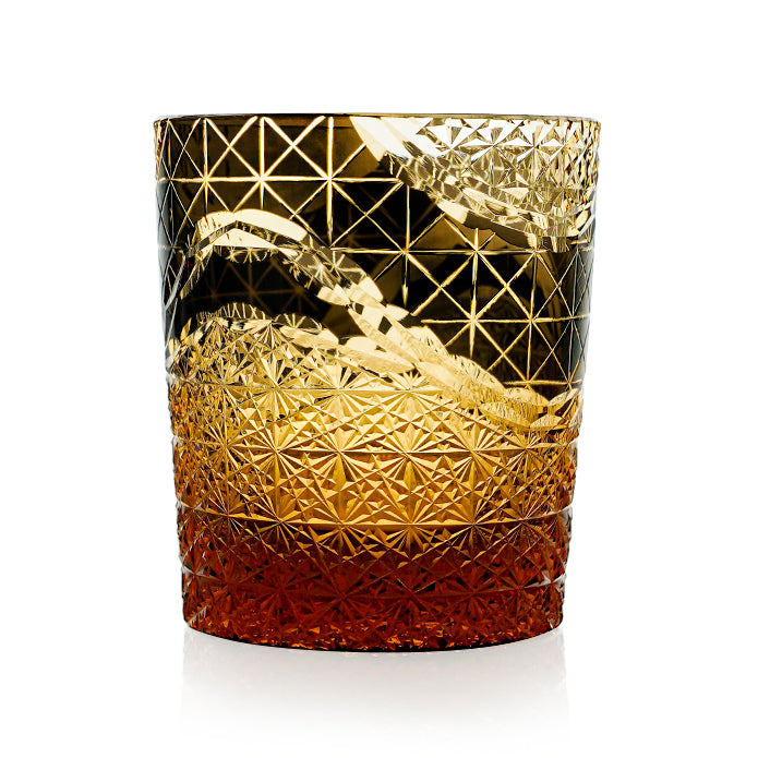 "江戸切子” Edokiriko Gorgeous Brilliance Rock Glass JP-017