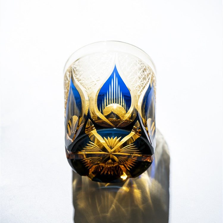 "江戸切子” Edokiriko Gorgeous Brilliance Rock Glass JP-010