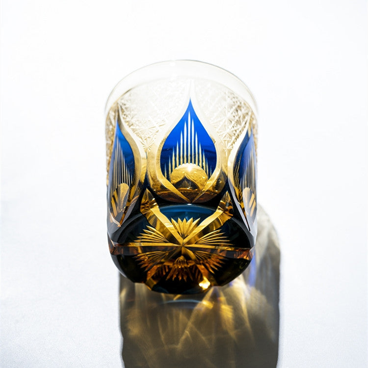"江戸切子” Edokiriko Gorgeous Brilliance Rock Glass JP-010
