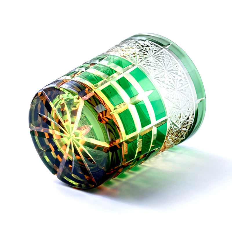 "江戸切子” Edokiriko Gorgeous Brilliance Rock Glass JP-015
