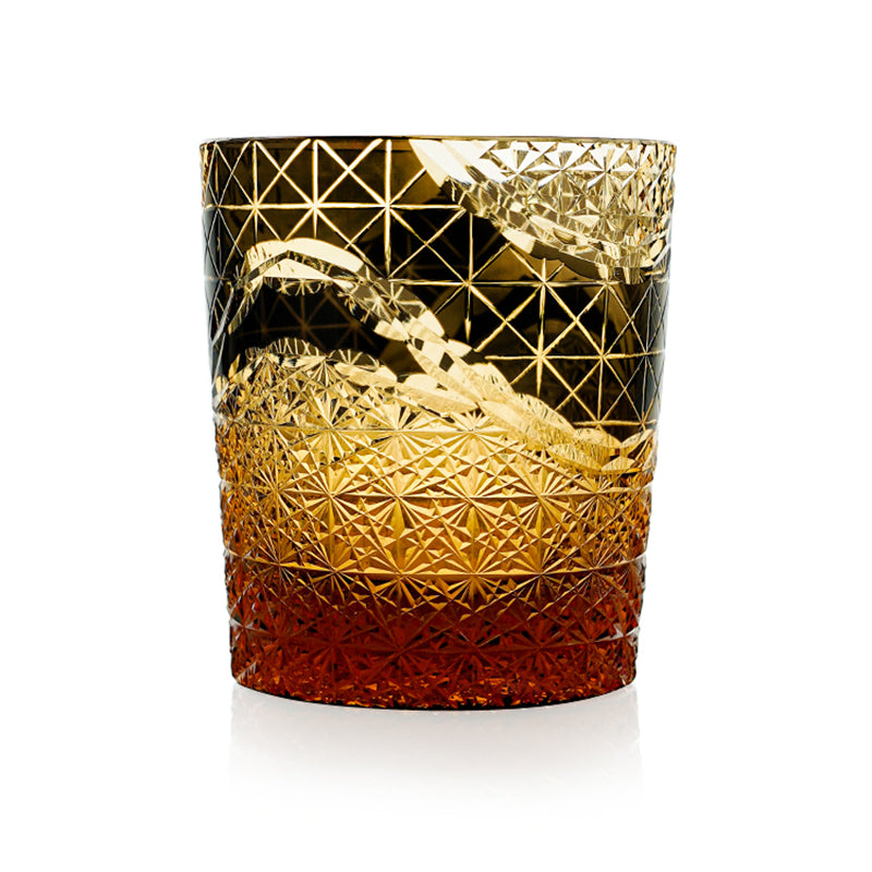 "江戸切子” Edokiriko Gorgeous Brilliance Rock Glass JP-017