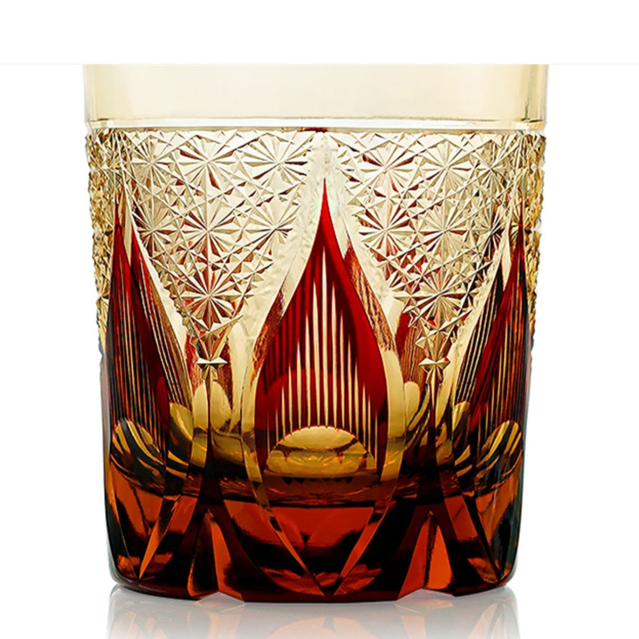 "江戸切子” Edokiriko Gorgeous Brilliance Rock Glass JP-010