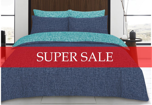 SUPER SALE ! Cross Hatch TEAL / BLACK  Quilt Cover set Queen size