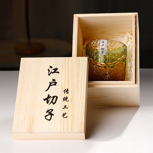"江戸切子” Edokiriko Gorgeous Brilliance Rock Glass JP-017