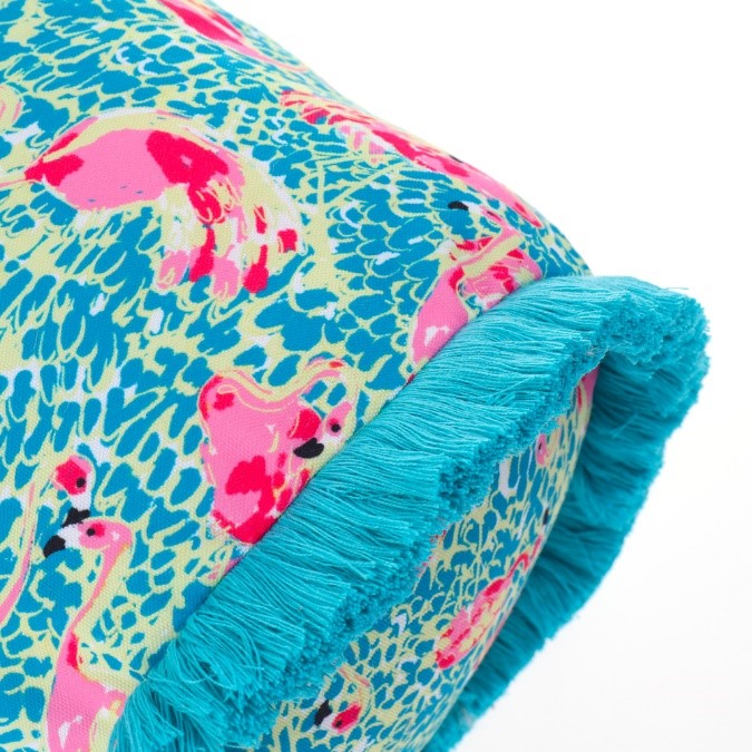 Asminifor Summer Pink Flamingo Cushion Watercolor Leaves Colorful Flowers Cotton Linen