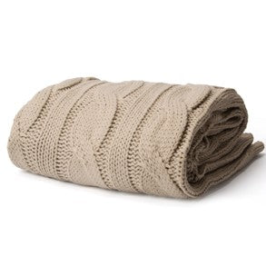 Soft Cozy Chic Trave Knitted Blankets for Bedroom Living Room for Sofa Chair 50"x60" cream/navy/khaki/pal blue/grey/brown/red