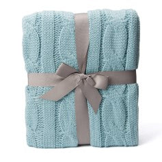 Soft Cozy Chic Trave Knitted Blankets for Bedroom Living Room for Sofa Chair 50"x60" cream/navy/khaki/pal blue/grey/brown/red