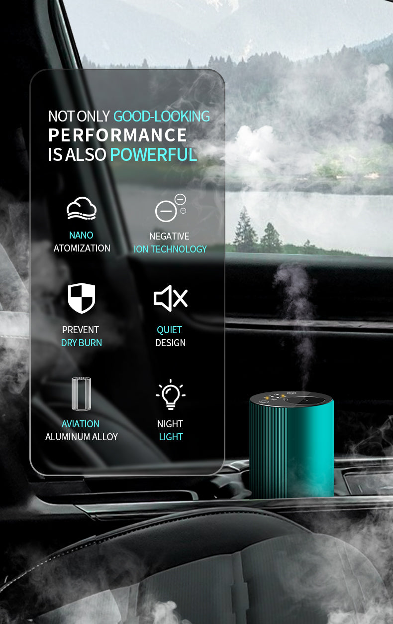 Nebulizer For Pure Oil Aroma Diffuser PR-27B, colors Green, Grey, Silver