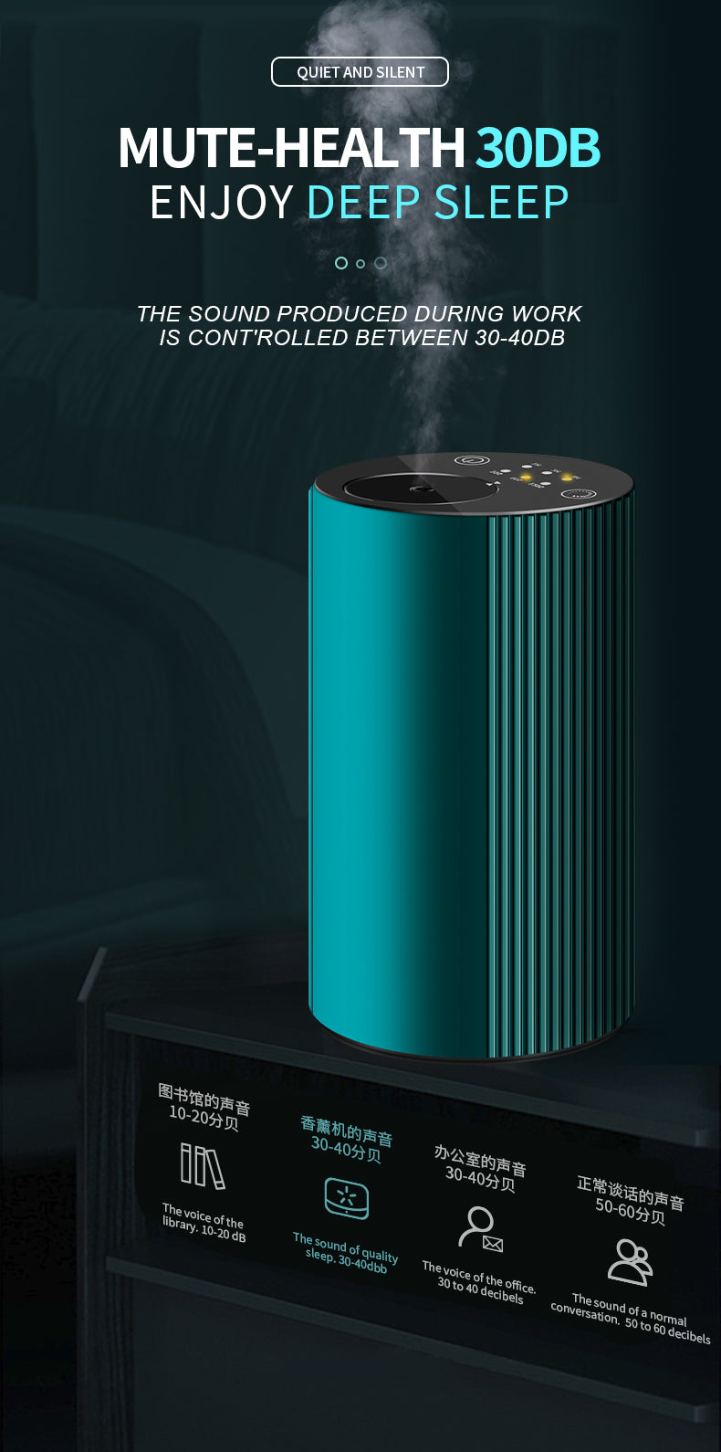 Nebulizer For Pure Oil Aroma Diffuser PR-27B, colors Green, Grey, Silver