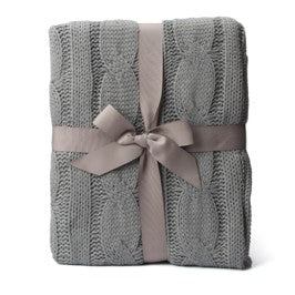 Soft Cozy Chic Trave Knitted Blankets for Bedroom Living Room for Sofa Chair 50"x60" cream/navy/khaki/pal blue/grey/brown/red