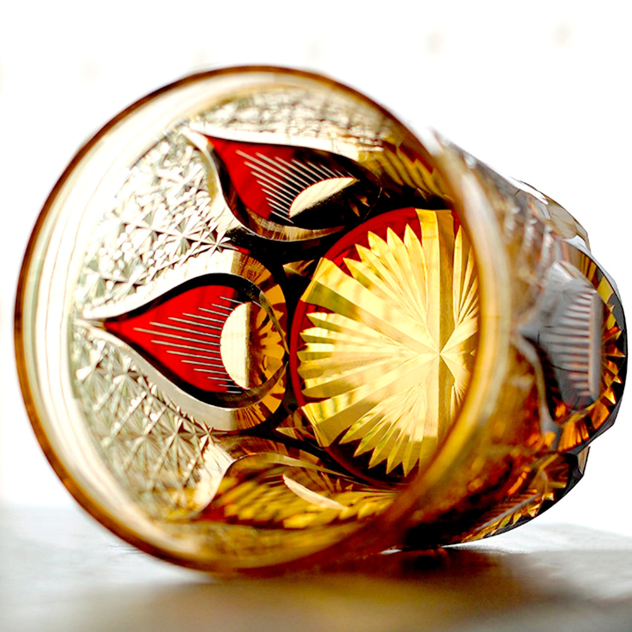 "江戸切子” Edokiriko Gorgeous Brilliance Rock Glass JP-010