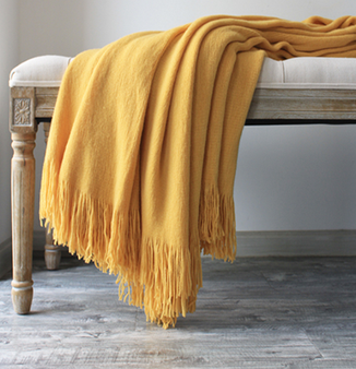 Solid Blanket Cross Woven Couch Throw Knitted with Lightweight for Bed Or Sofa Decorative BTL18131