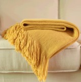Solid Blanket Cross Woven Couch Throw Knitted with Lightweight for Bed Or Sofa Decorative BTL18131