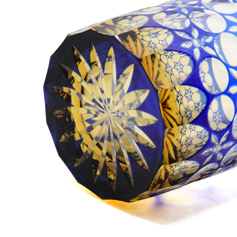 "江戸切子” Edokiriko Gorgeous Brilliance Rock Glass JP-009