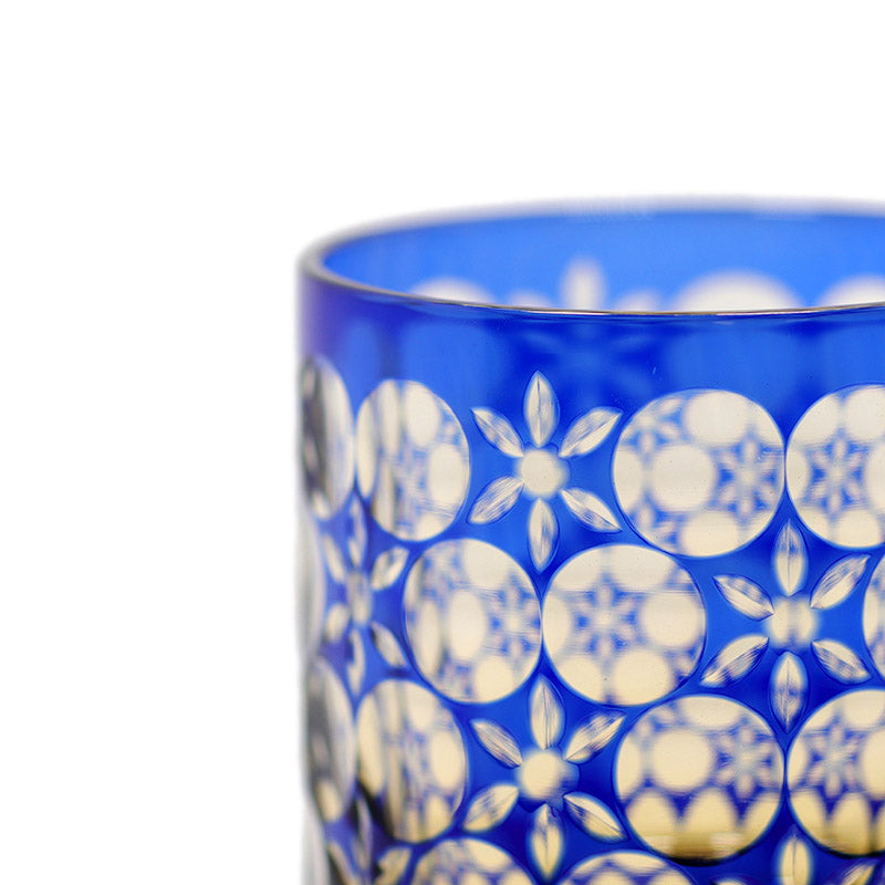 "江戸切子” Edokiriko Gorgeous Brilliance Rock Glass JP-009
