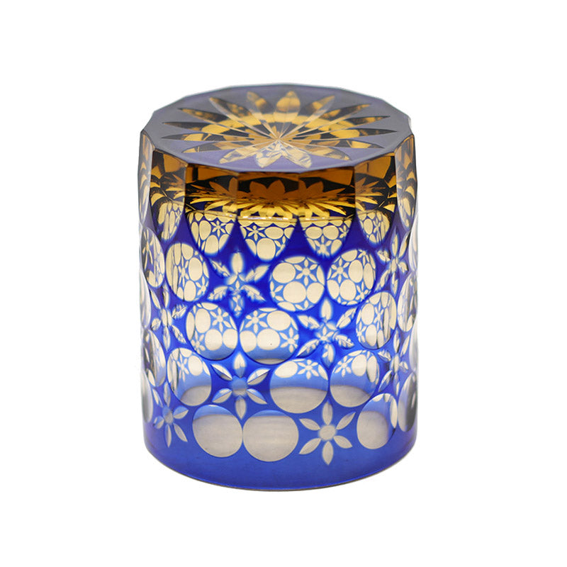 "江戸切子” Edokiriko Gorgeous Brilliance Rock Glass JP-009