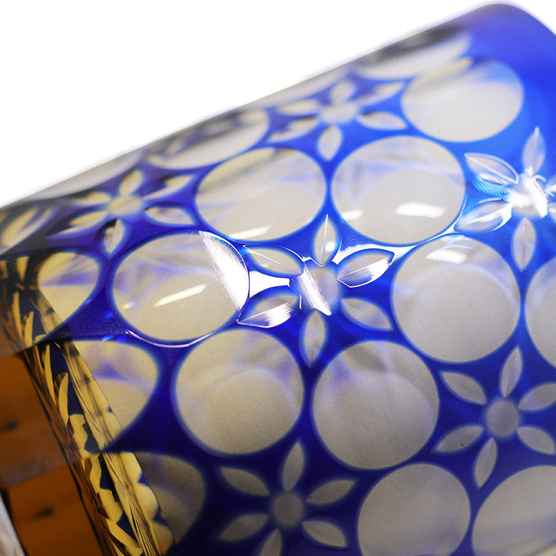 "江戸切子” Edokiriko Gorgeous Brilliance Rock Glass JP-009