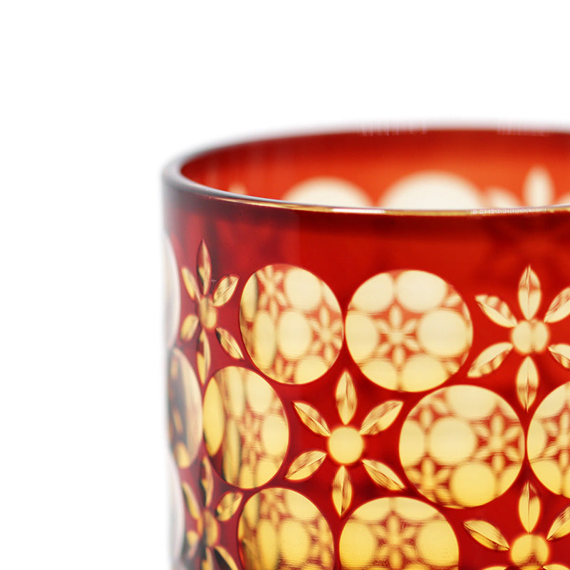 "江戸切子” Edokiriko Gorgeous Brilliance Rock Glass JP-009