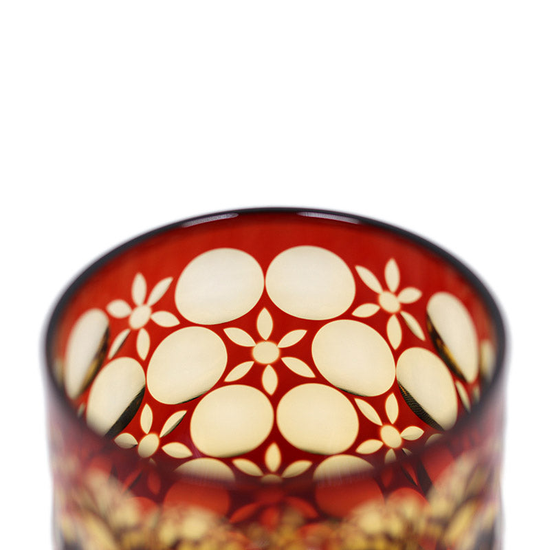 "江戸切子” Edokiriko Gorgeous Brilliance Rock Glass JP-009
