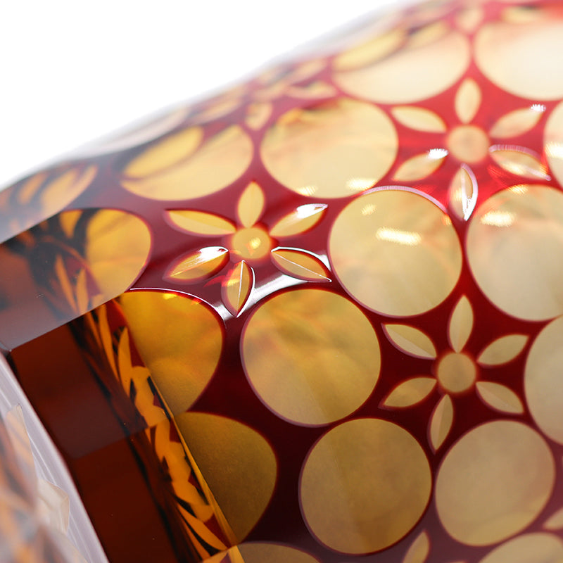 "江戸切子” Edokiriko Gorgeous Brilliance Rock Glass JP-009