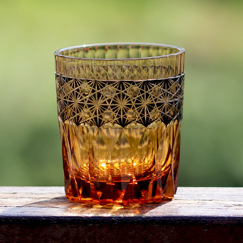 "江戸切子” Edokiriko Gorgeous Brilliance Rock Glass JP-024