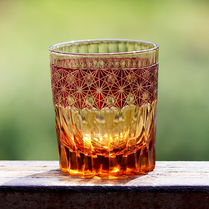 "江戸切子” Edokiriko Gorgeous Brilliance Rock Glass JP-024