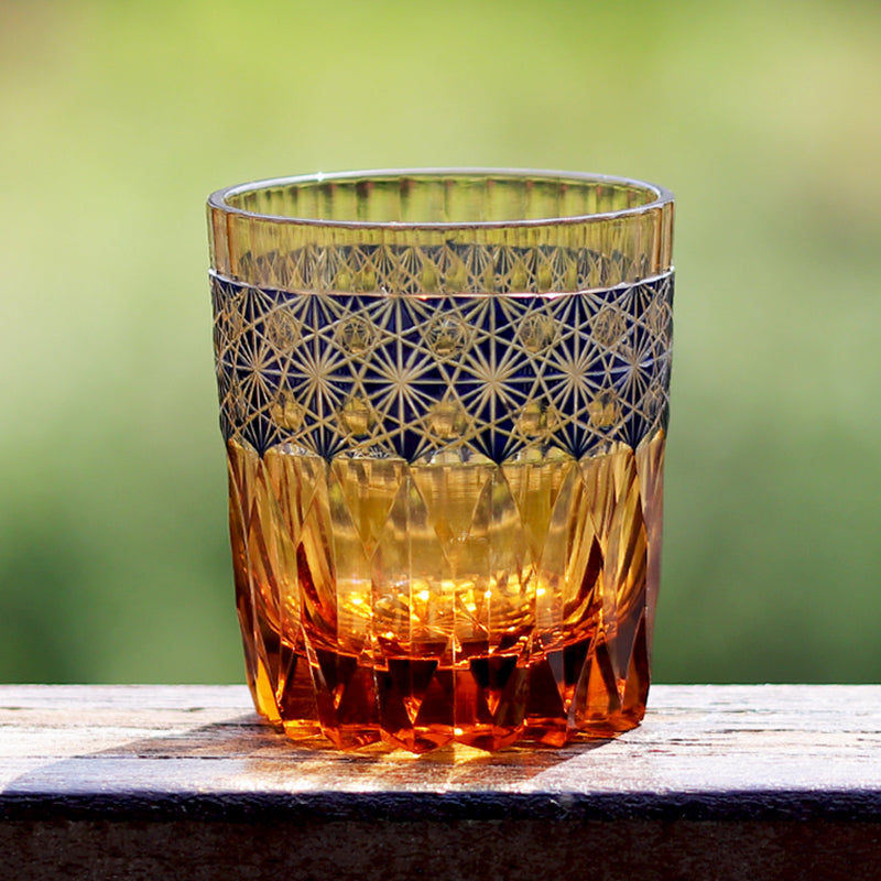 "江戸切子” Edokiriko Gorgeous Brilliance Rock Glass JP-024
