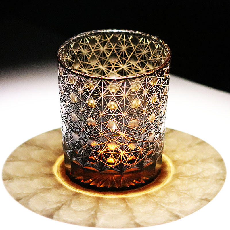 "江戸切子” Edokiriko Gorgeous Brilliance Rock Glass JP-004