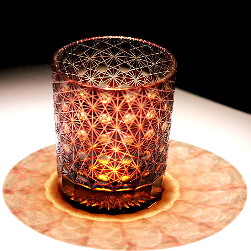 "江戸切子” Edokiriko Gorgeous Brilliance Rock Glass JP-004
