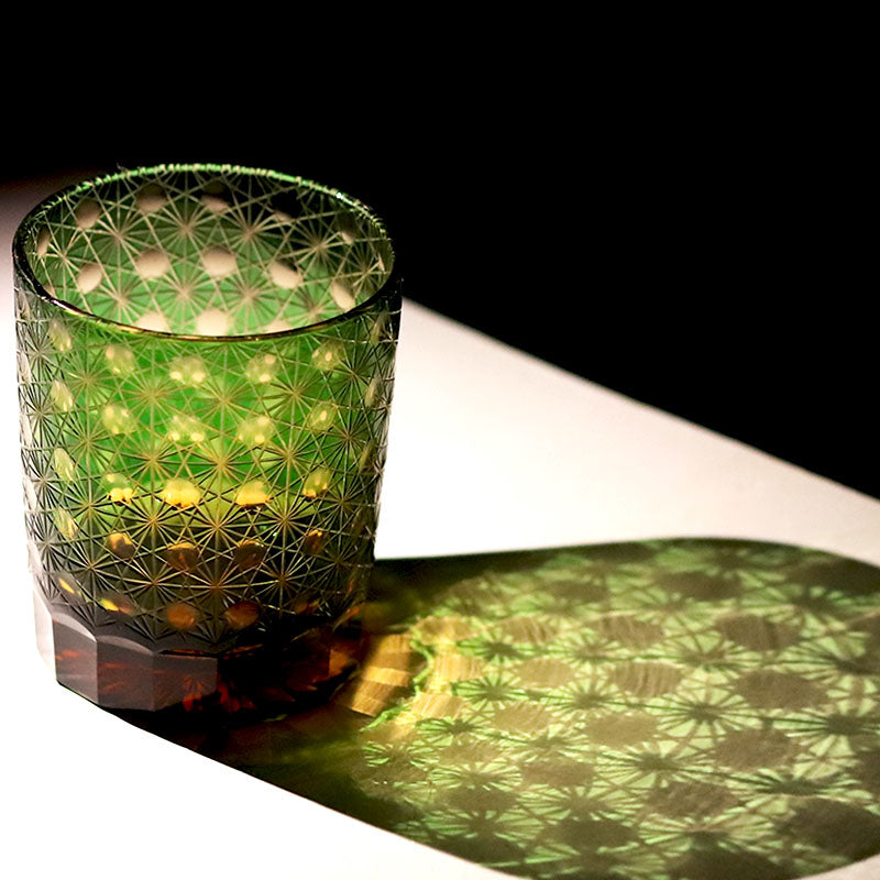 "江戸切子” Edokiriko Gorgeous Brilliance Rock Glass JP-004