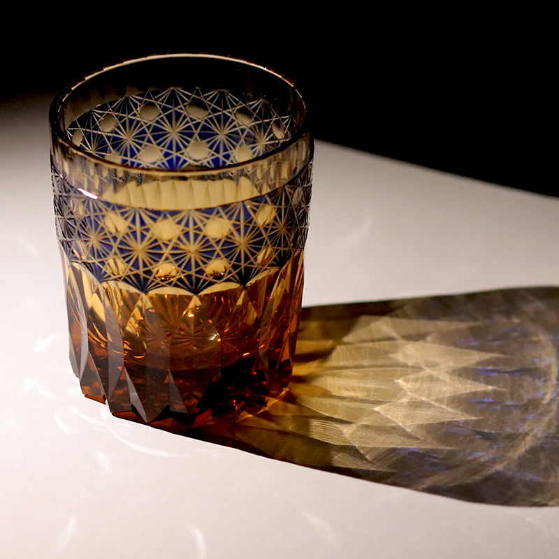 "江戸切子” Edokiriko Gorgeous Brilliance Rock Glass JP-024