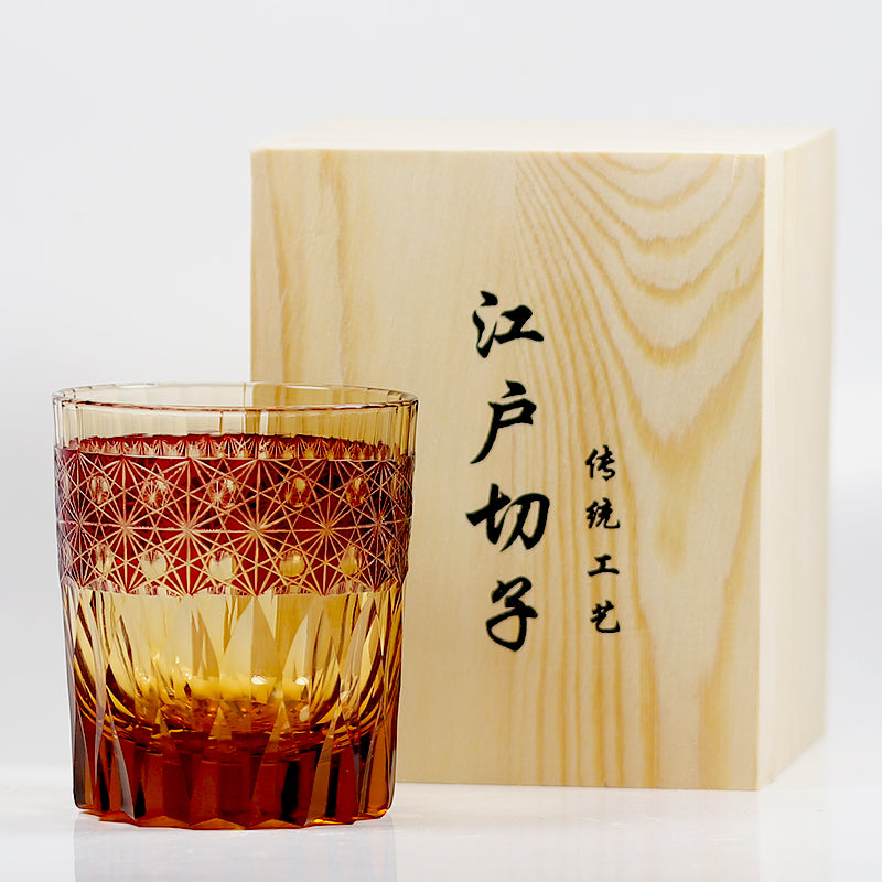 "江戸切子” Edokiriko Gorgeous Brilliance Rock Glass JP-024