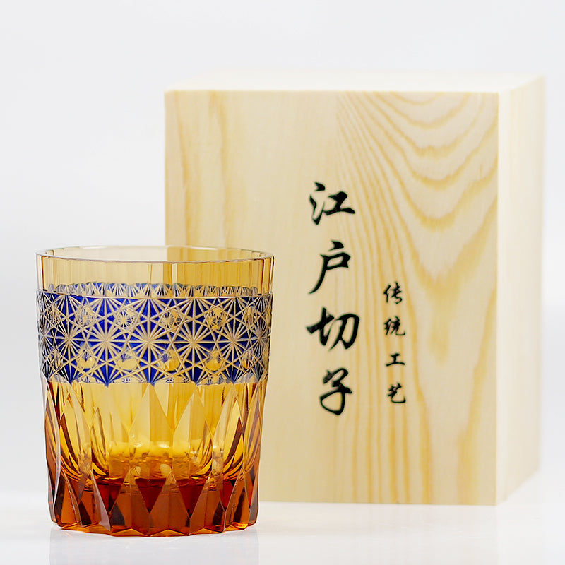 "江戸切子” Edokiriko Gorgeous Brilliance Rock Glass JP-024