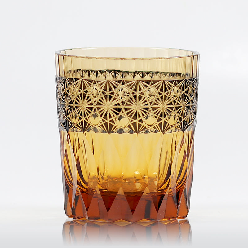 "江戸切子” Edokiriko Gorgeous Brilliance Rock Glass JP-024