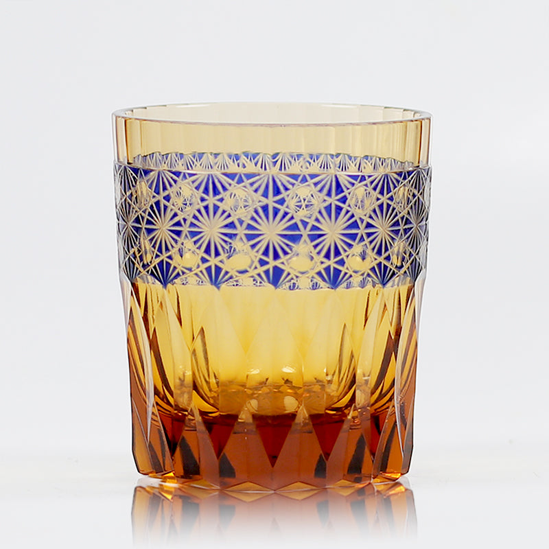 "江戸切子” Edokiriko Gorgeous Brilliance Rock Glass JP-024