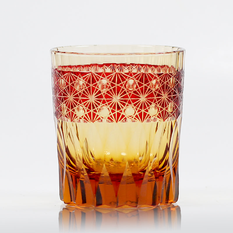 "江戸切子” Edokiriko Gorgeous Brilliance Rock Glass JP-024