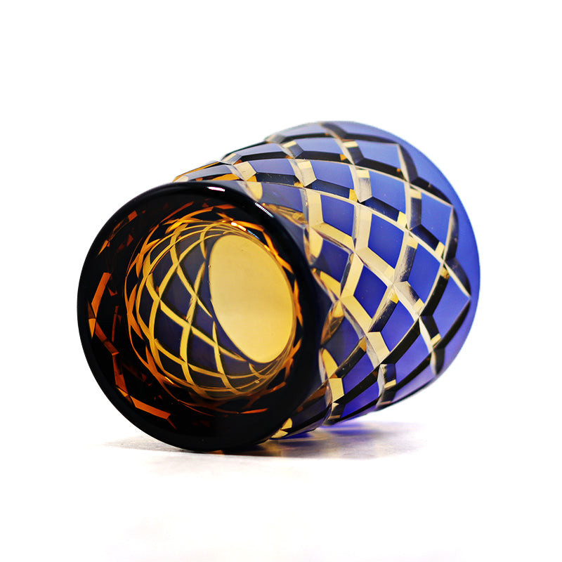 "江戸切子” Edokiriko Gorgeous Brilliance Rock Glass JP-005