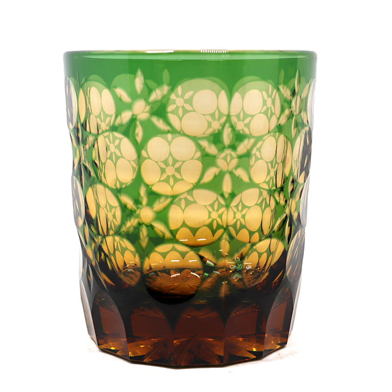 "江戸切子” Edokiriko Gorgeous Brilliance Rock Glass JP-009
