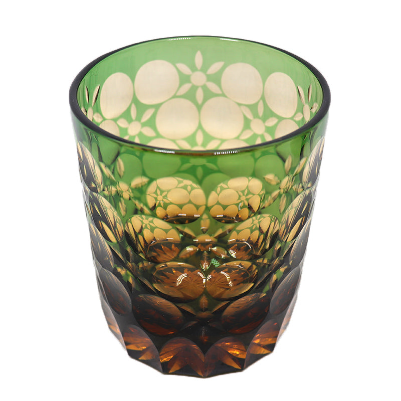 "江戸切子” Edokiriko Gorgeous Brilliance Rock Glass JP-009