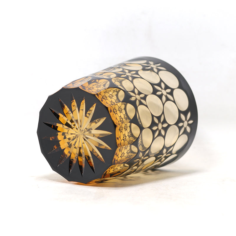 "江戸切子” Edokiriko Gorgeous Brilliance Rock Glass JP-009