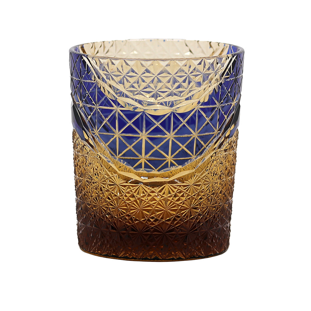 "江戸切子” Edokiriko Gorgeous Brilliance Rock Glass JP-017