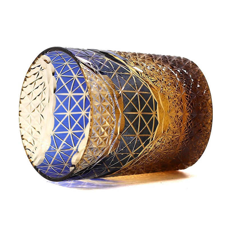 "江戸切子” Edokiriko Gorgeous Brilliance Rock Glass JP-017